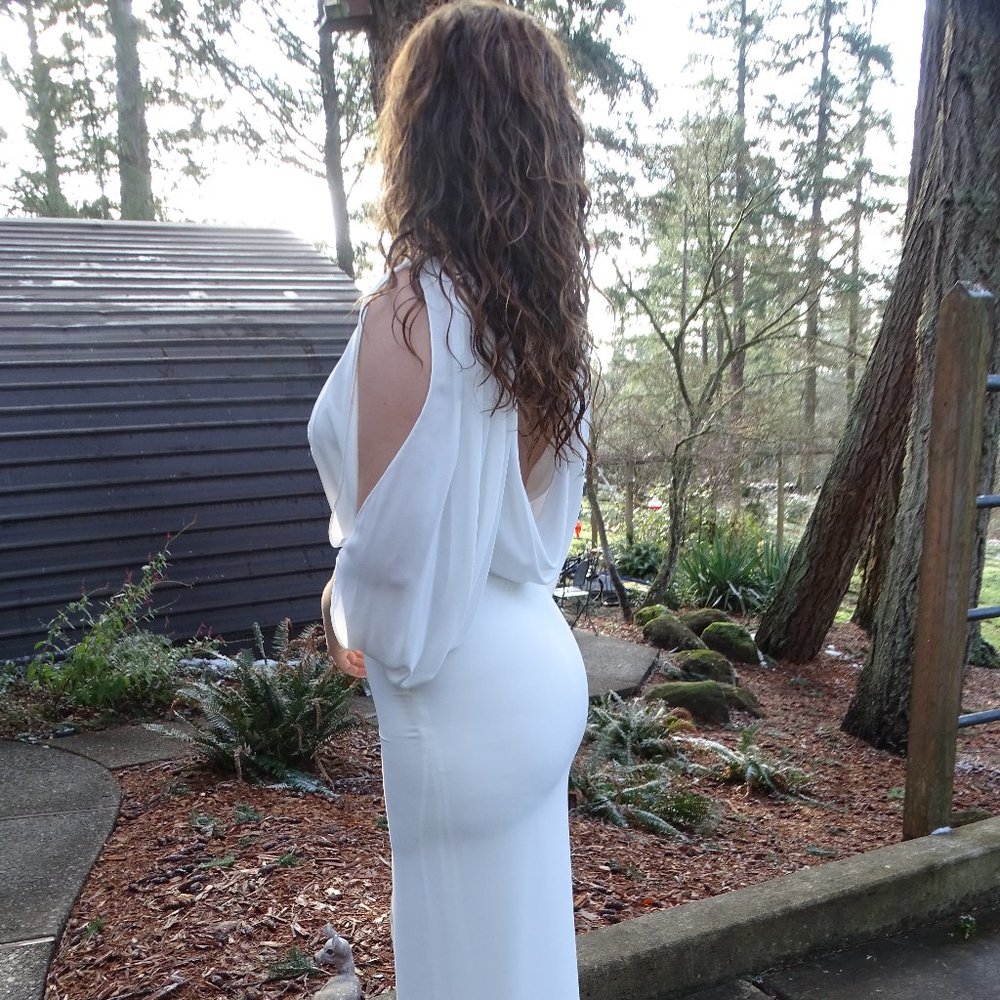 Halston Heritage White Long Dress / Wedding Dress - Picture 15 of 16